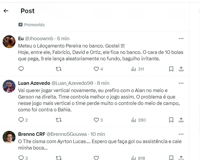 Foto: rede social X / Flamengo