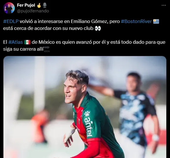 Desde Argentina informan que Atlas puede sumar un nuevo jugador. [Foto Redes Sociales]