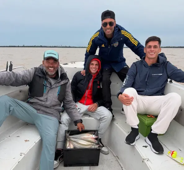 Janson fue a pescar con Miramón y Aguirre. (Instagram)