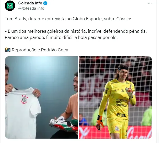 Goleiro do Corinthians é titular em goleada do Brasil contra Nova