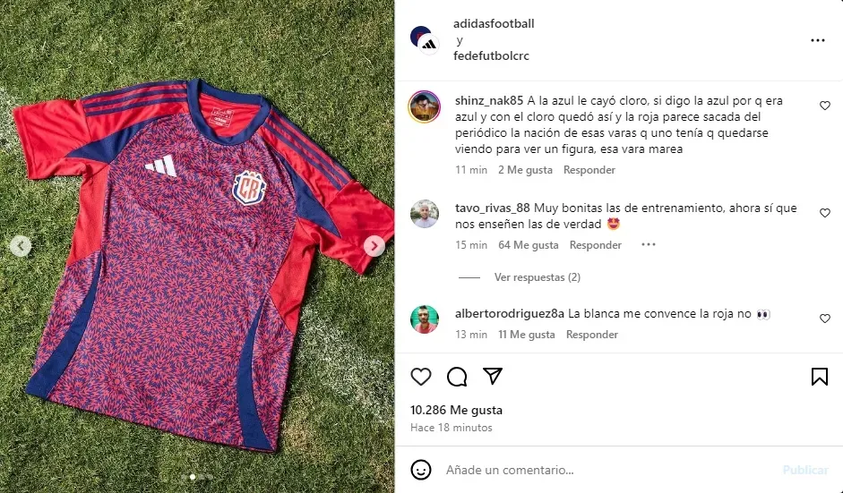 Los comentarios en los posteos de Costa Rica. (Foto: Instagram)