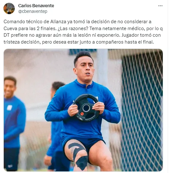 La reacción de Christian Cueva luego de enterarse que no estará en la final contra la “U”.