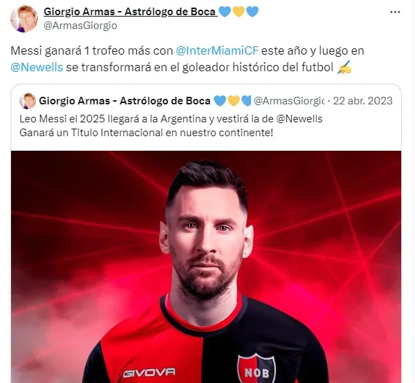 Posteo de Giorgio Armas.