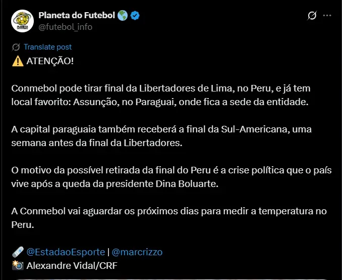 Fuente: @futebol_info