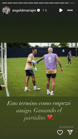 Uno de los posteos de Di María