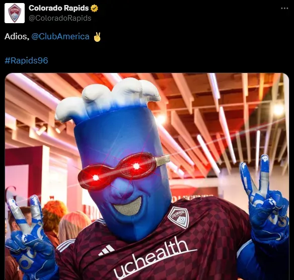 Así se burlaba Colorado Rapids del América tras eliminarlo. [Foto Redes Sociales]