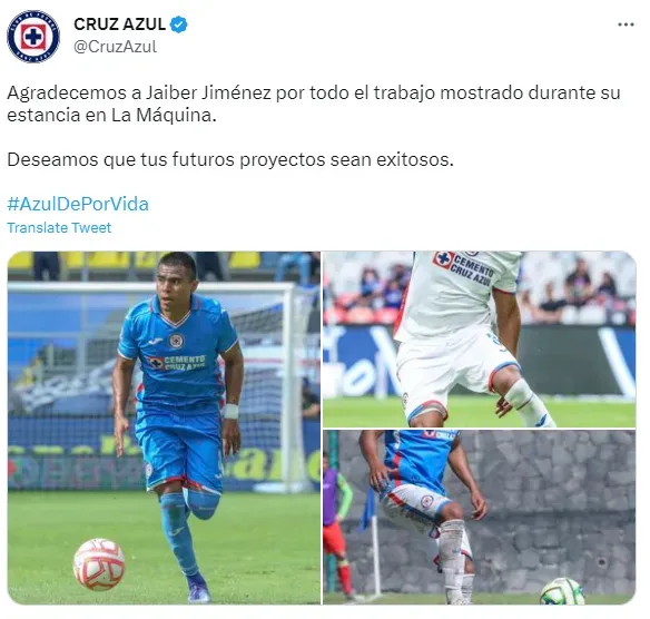 Publicación de Cruz Azul