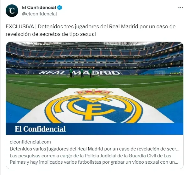 La nota que revela escándalo en Real Madrid (@elconfidencial)