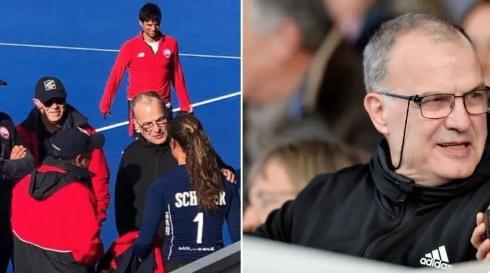 La visita anterior de Bielsa, cuando era entrenador del Leeds United.