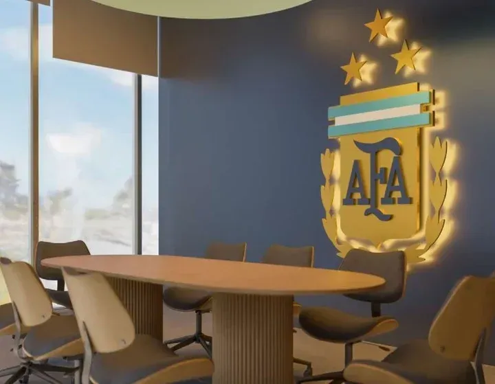 Así serán las oficinas de la AFA en Miami. AFA.com.ar