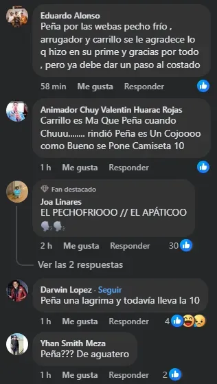 Hinchas contra Sergio Peña (Foto: Facebook).