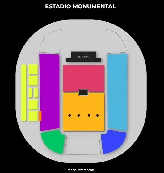 Mapa Duki en el Estadio Monumental.