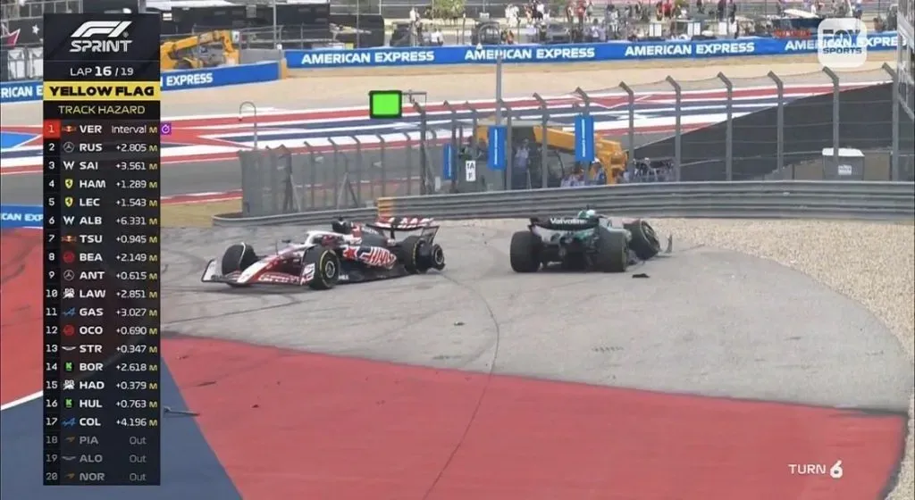 Stroll provocó el DNF de Ocon y el suyo propio.