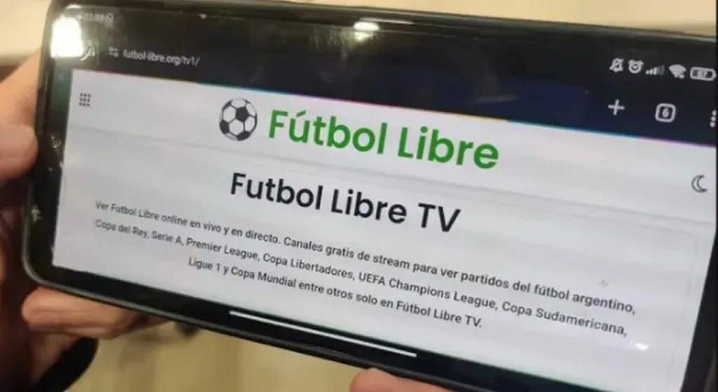 Fútbol Libre, extinto sitio web de transmisión ilegal de partidos (Archivo)