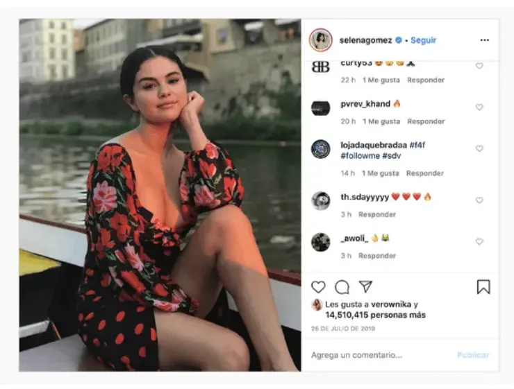 Selena Gomez va a Italia (Fuente: @selenagomez)