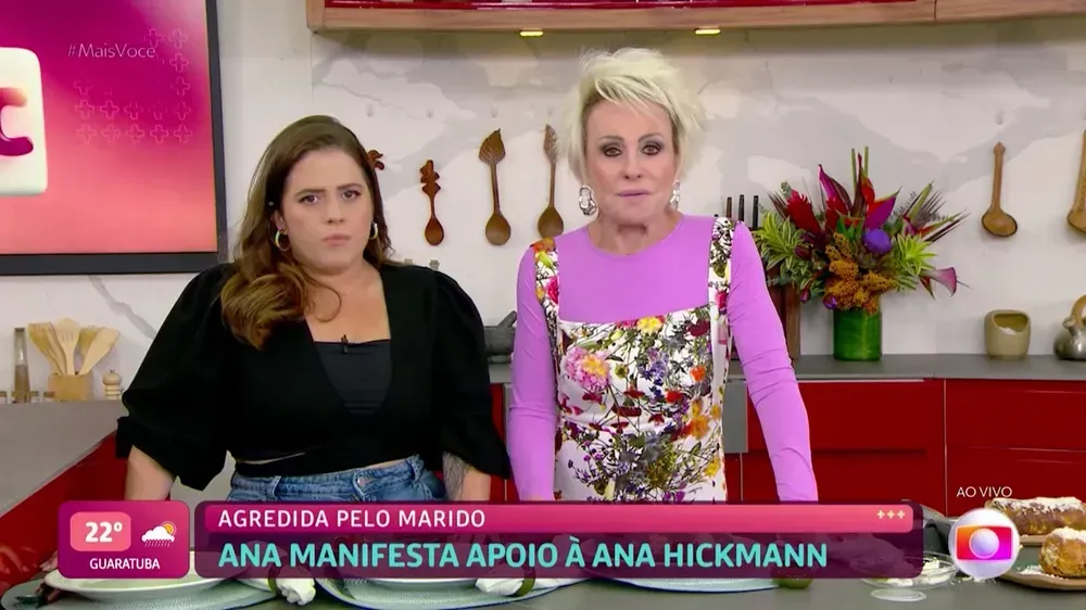 Ana Maria Braga se solidariza a Ana Hickmann. Foto: Reprodução/TV Globo