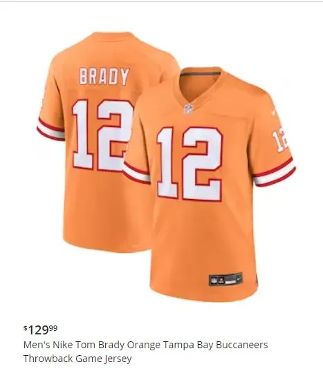Tom Brady’s Tampa Bay Buccaneers Throwback Jersey
