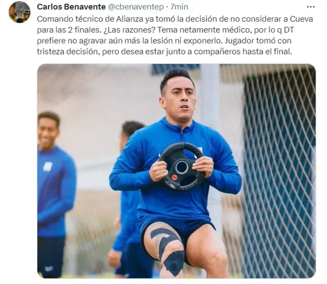 Cueva no jugará más en Alianza. | Créditos: Carlos Benavente.