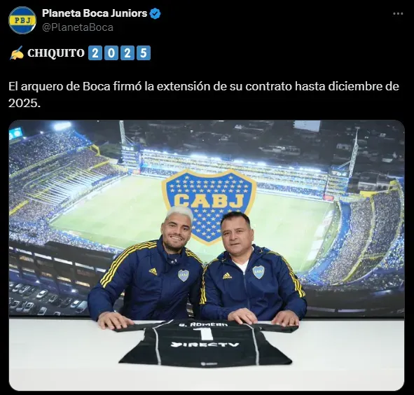 Chiquito renovó contrato.