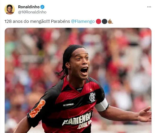 Foto: Redes Sociais – Ronaldinho Gaúcho