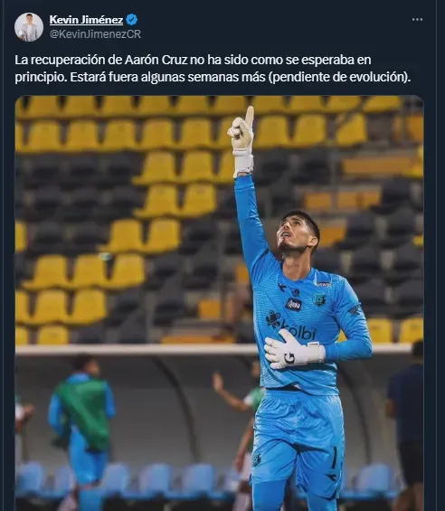 Kevin Jiménez en su cuenta oficial de X