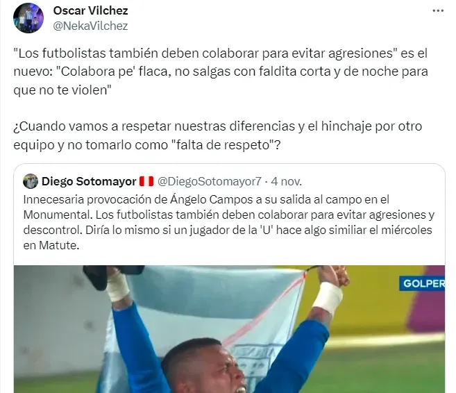 Óscar Vílchez dio su apoyo a Ángelo Campos.