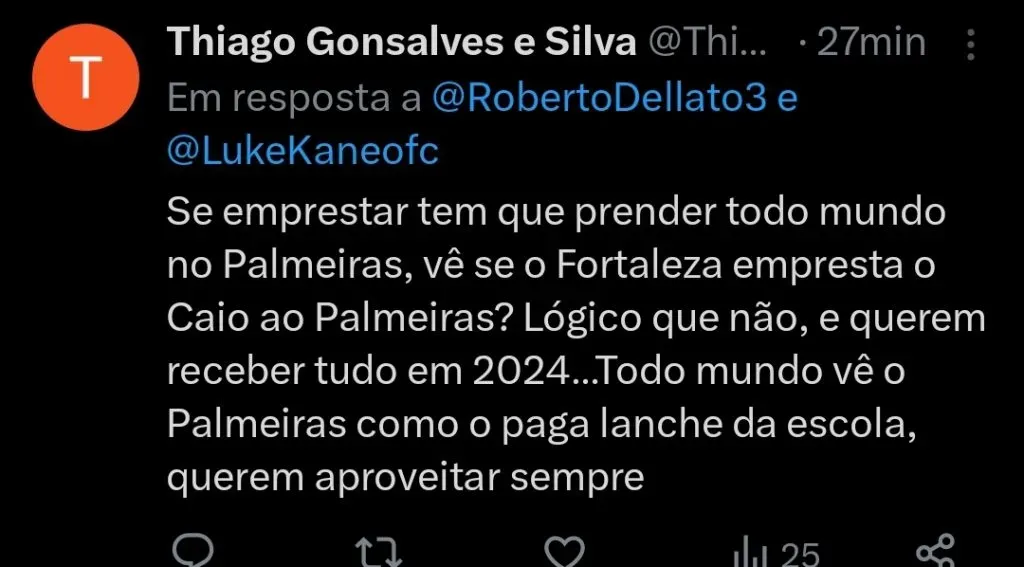 Repercussão via Twitter