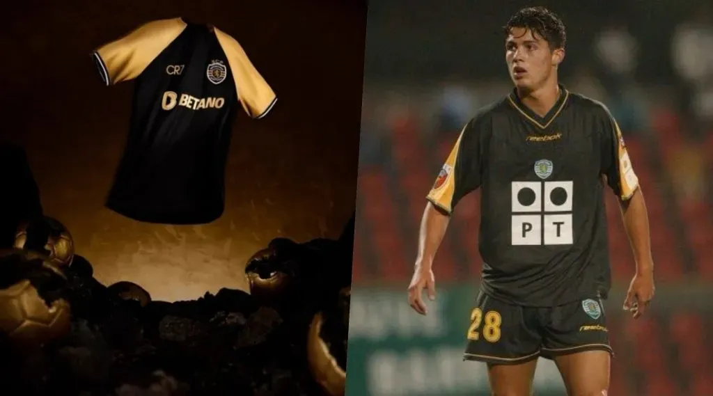 Sporting Club inspiró su tercera camiseta en la leyenda de Cristiano Ronaldo. | Foto: Instagram / Getty