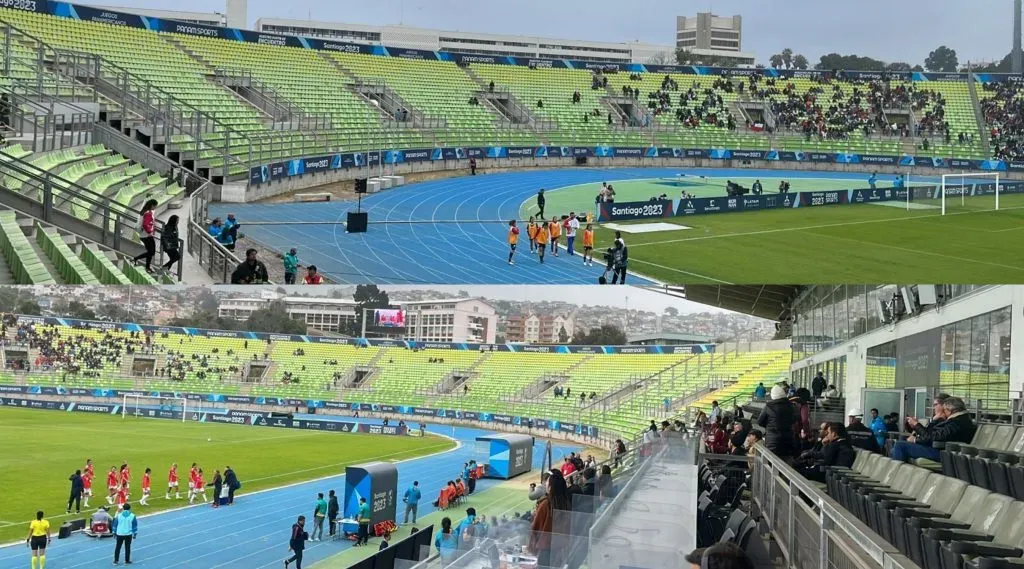 Las galerías del Estadio Elías Figueroa de Valparaíso estaban vacías para la victoria de Chile sobre Paraguay en el fútbol femenino.