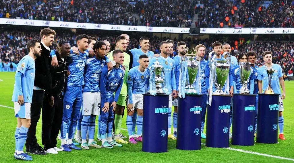Manchester City prácticamente ha ganado todo lo que ha jugado en estos años. ¿Quedarán en nada estos logros si caen las penas del infierno? | Foto: Getty Images.