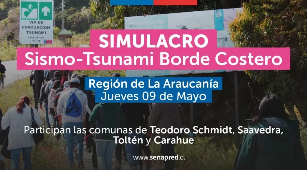 Información de Senapred en sector costero.