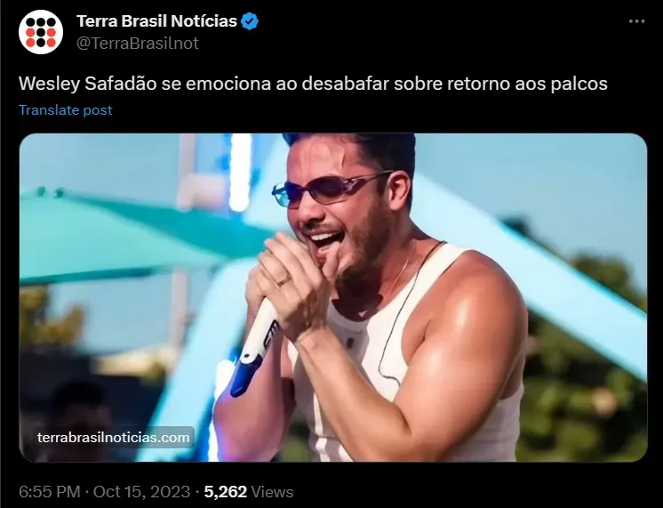 Wesley Safadão faz show no Recife após revelar luta contra ansiedade