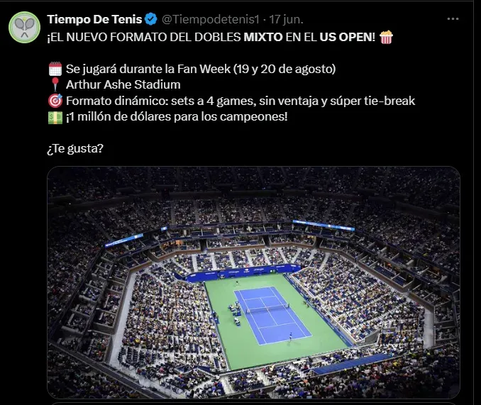 Fuente: @Tiempodetenis1