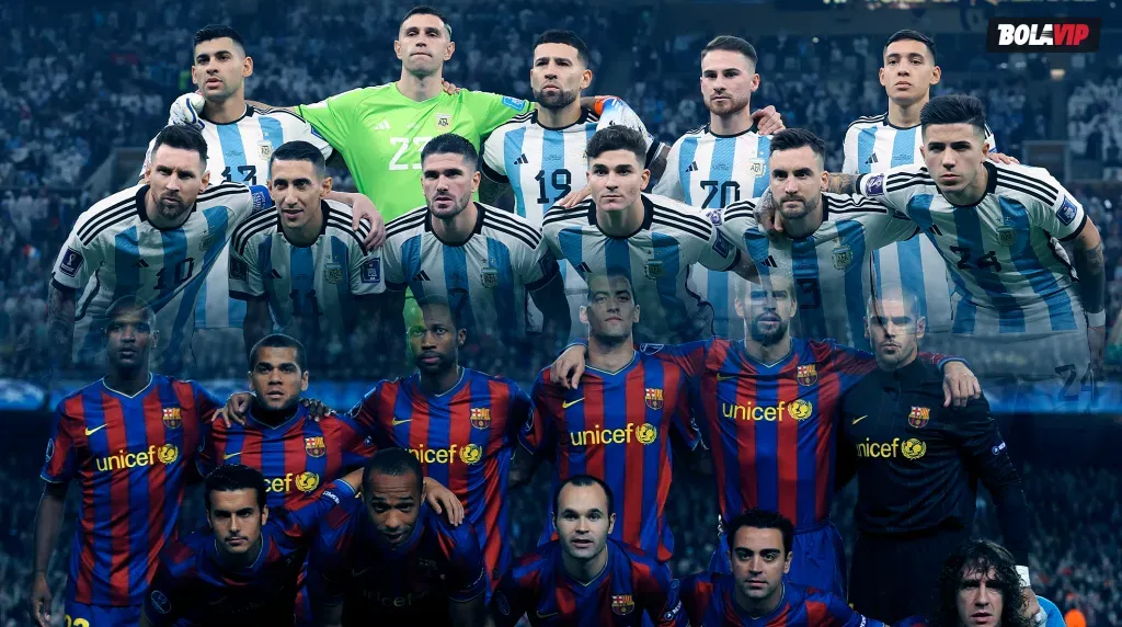 La Argentina de Scaloni y el Barcelona de Guardiola. (Foto: Getty Images)