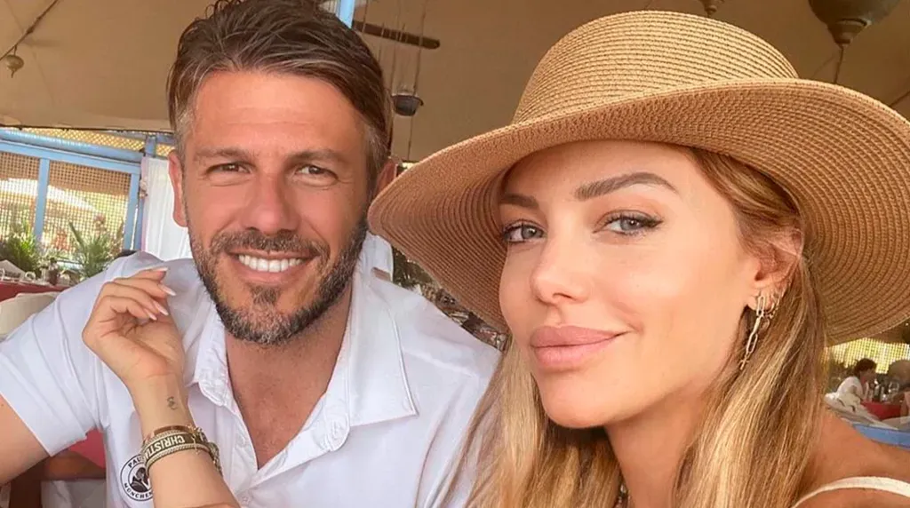 Evangelina Anderson junto a Martín Demichelis. (Instagram)