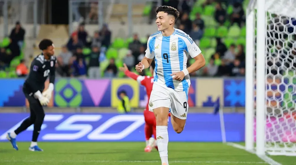 Alejo Sarco, autor del primer gol de Argentina en el Mundial.