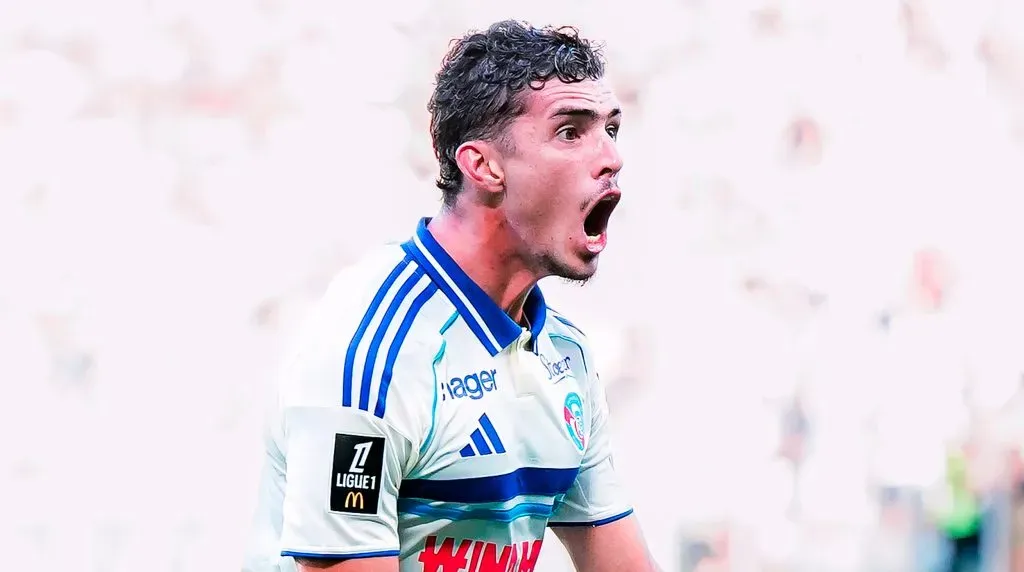 Joaquín Panichelli, delantero argentino de Racing de Estrasburgo (Prensa RCSA).