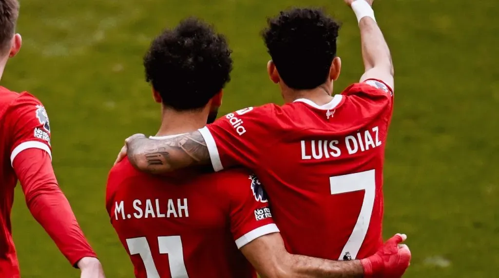 Salah y Díaz anotaron el gol de la victoria vs. Brighton. (X / @LFC)