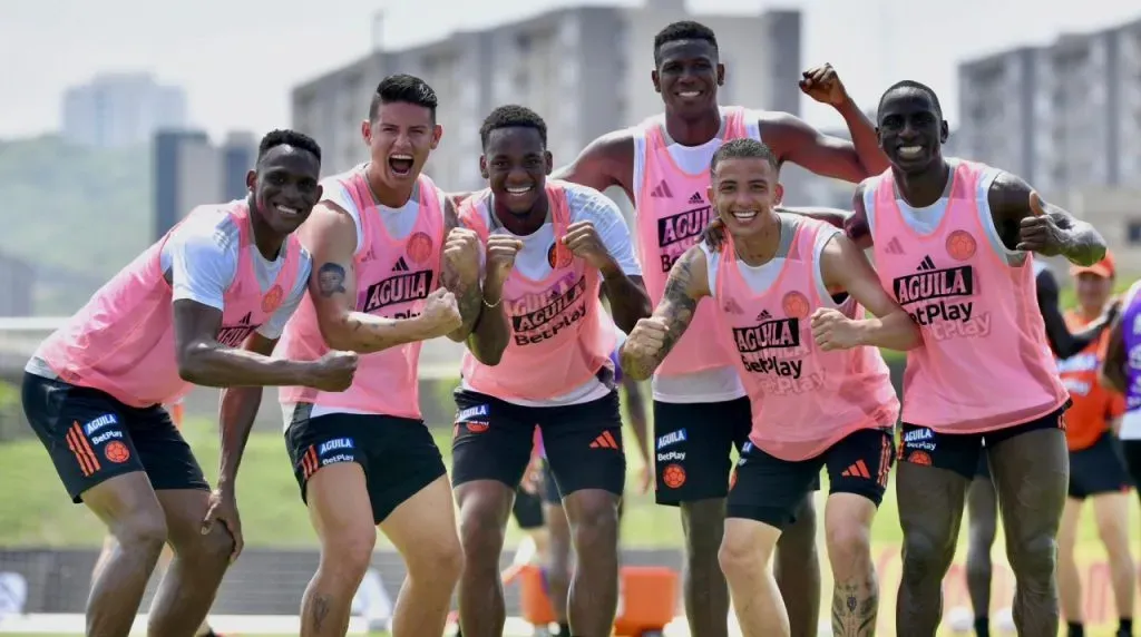 Entrenamiento de la Selección Colombia. (Foto: X / @FCFSeleccionCol)