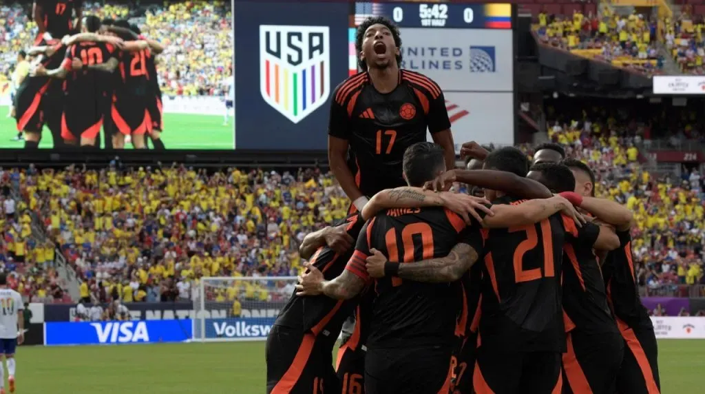 Jugadores de Colombia celebrando el primer gol vs. USA. (Foto: Imago)