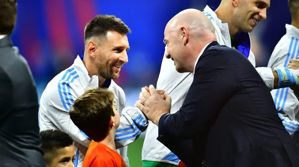 Messi e Infantino en la final de la Copa América 2024. (Foto: FIFA)