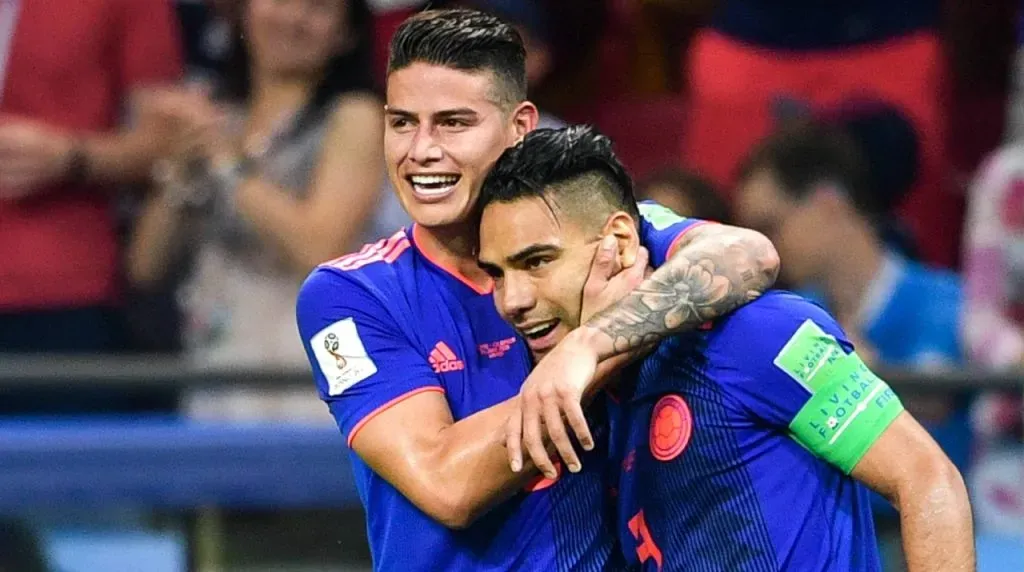 James y Falcao en el Mundial de Rusia 2018. (Foto: Imago)