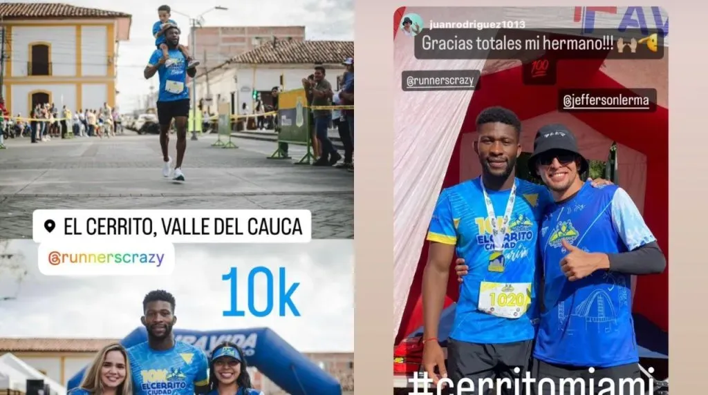 Jefferson Lerma corrió 10K. (Foto: Instagram / @jeffersonlerma)