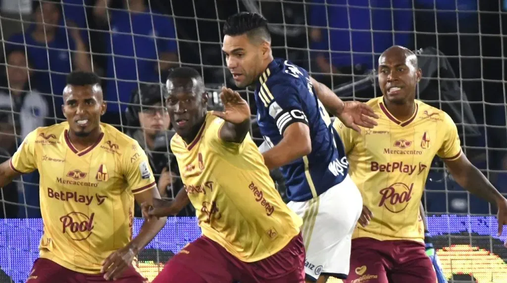 Radamel Falcao en Millonarios vs. Tolima. (Foto: Vizzor Image)