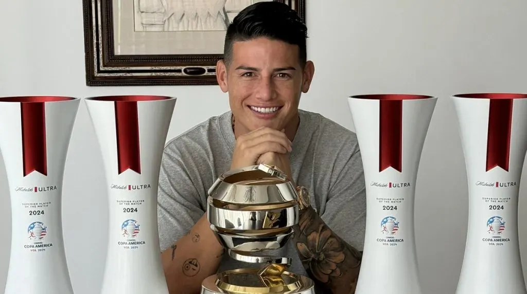 James Rodríguez, elegido como MVP de la Copa América 2024.