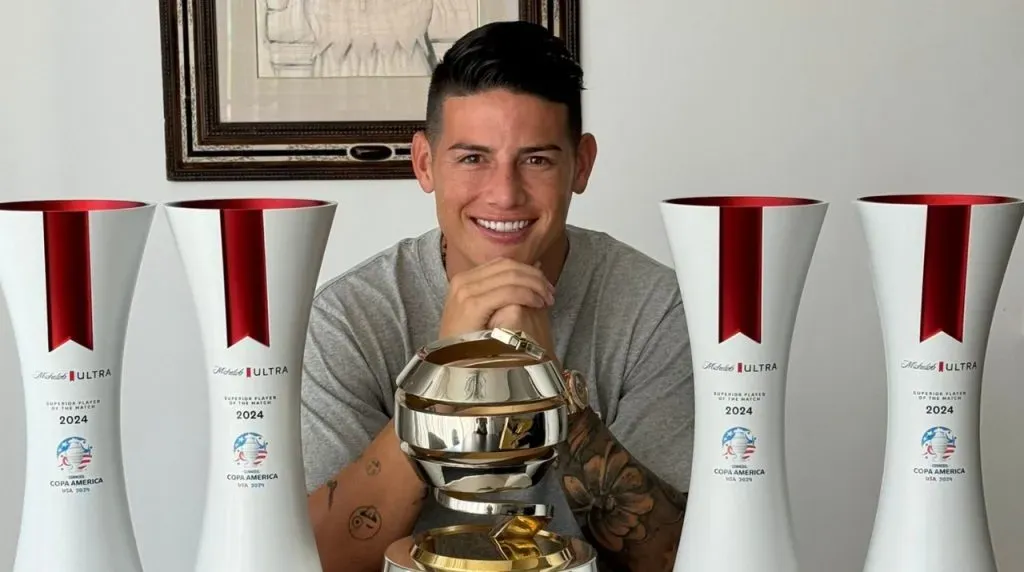 Los premios que ganó James en la Copa América. (Foto: Instagram / @jamesrodriguez10)