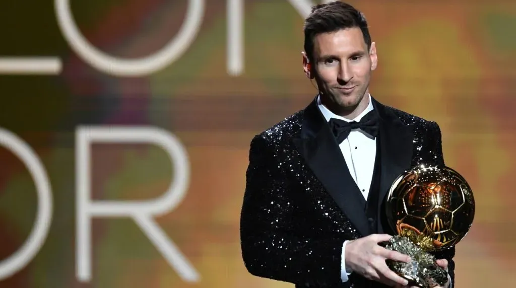 Messi with Ballon de Or (Getty Images)