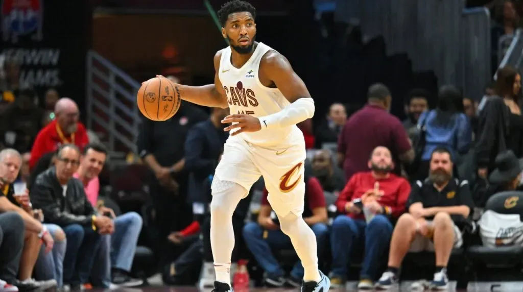 Donovan Mitchell #45 of the Cleveland Cavaliers