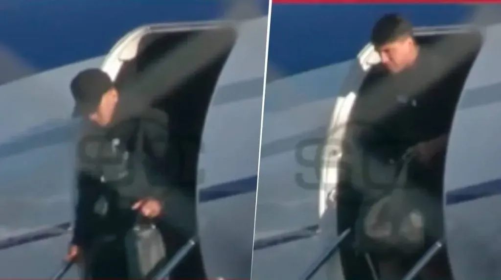 Thiago Almada y Facundo Farías viajaron en el avión de Lionel Messi hacia la Argentina. ESPN.