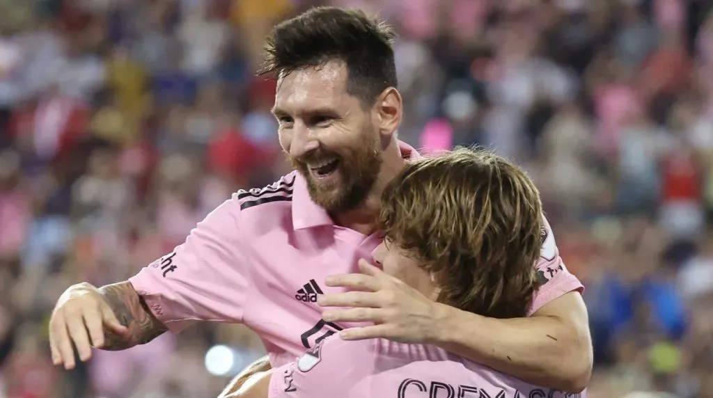 Lionel Messi y Benjamin Cremaschi en Inter Miami. (Foto: Getty Images)